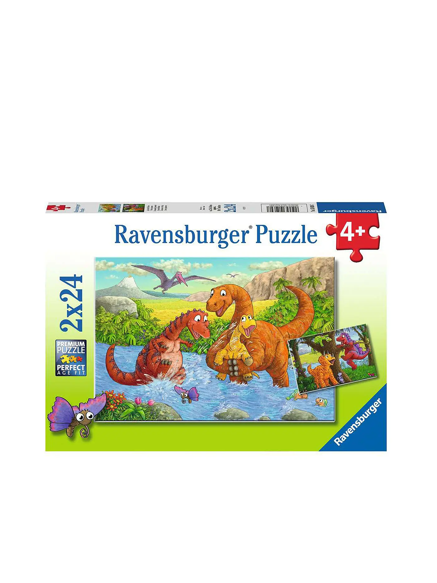 RAVENSBURGER | Puzzle - Spielende Dinos 2x24 Teile | 